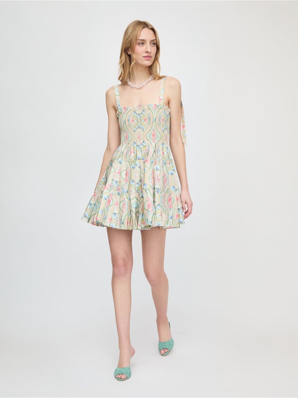 Hill House Home | Ribbon Charlotte Nap Dress | Sea Scroll | NWT | S
